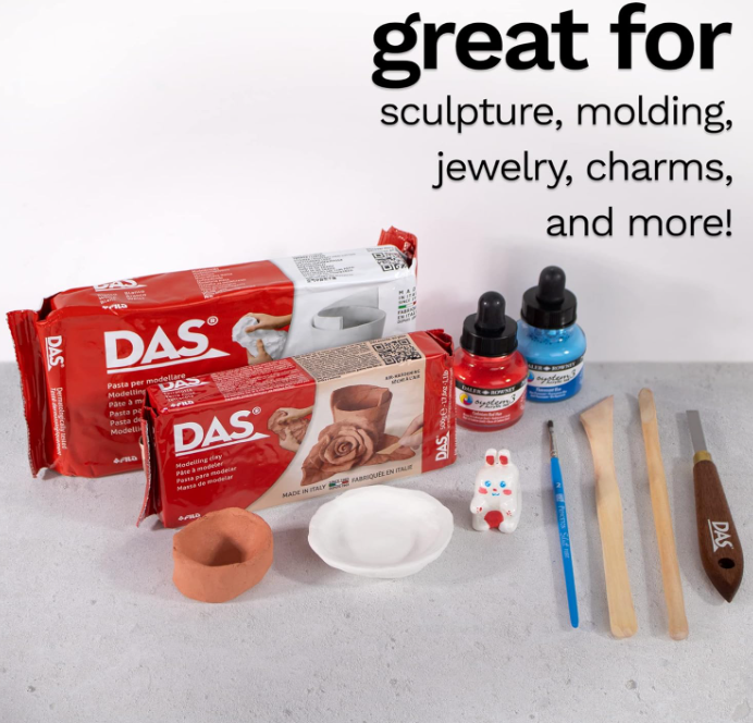 DAS Terracotta, Pasta per modellare, 500 grammi