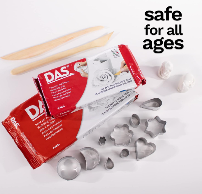 DAS Argilla, Pasta per modellare, 500 grammi