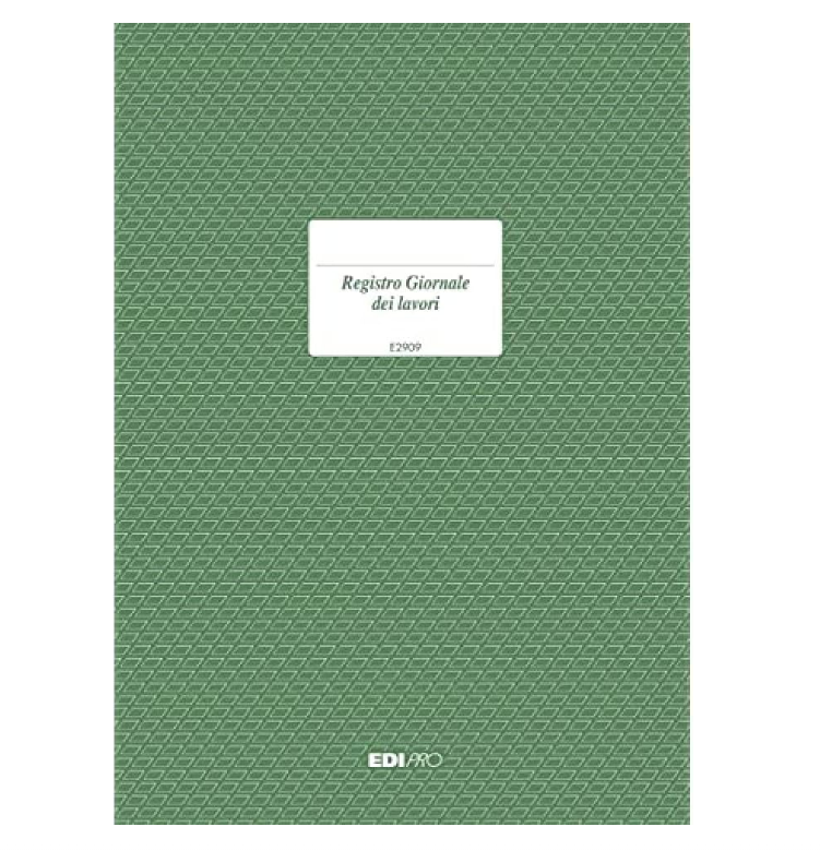 Registro Giornale Dei Lavori 47 Pagine Numerate EDIPRO E2909