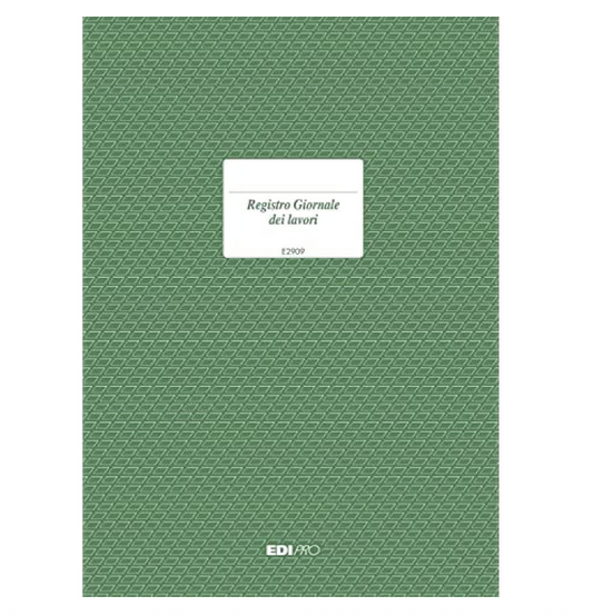 Registro Giornale Dei Lavori 47 Pagine Numerate EDIPRO E2909