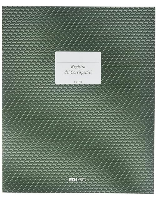Registro IVA corrispettivi 15 pagine numerate f.to 31x24,5 EDIPRO - E2103