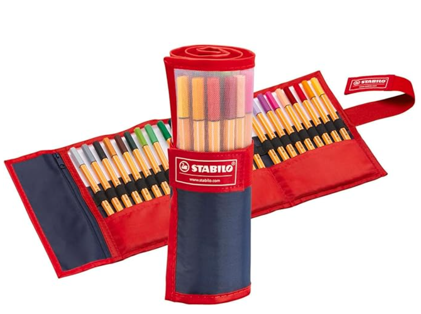 Stabilo point 88 - Fineliner - Rollerset con 25 Colori assortiti