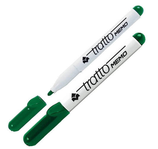 Pennarello a secco verde, punta tonda 2,5mm per lavagne cancellabili - Tratto Memo Fila