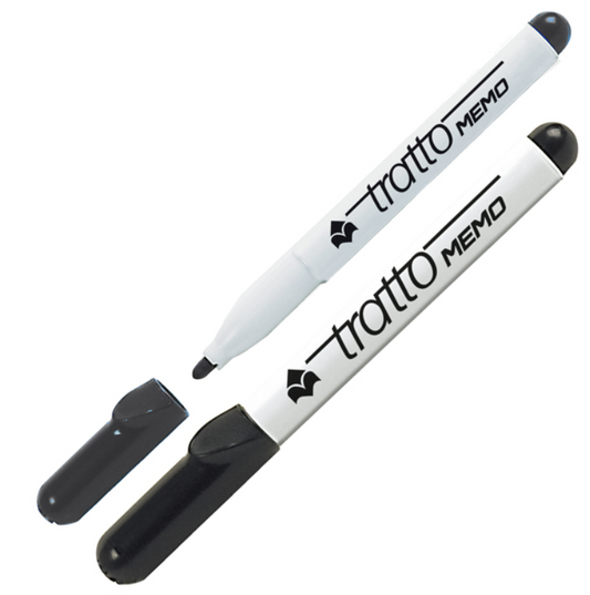 Pennarello a secco Nero, punta tonda 2,5mm per lavagne cancellabili - Tratto Memo Fila