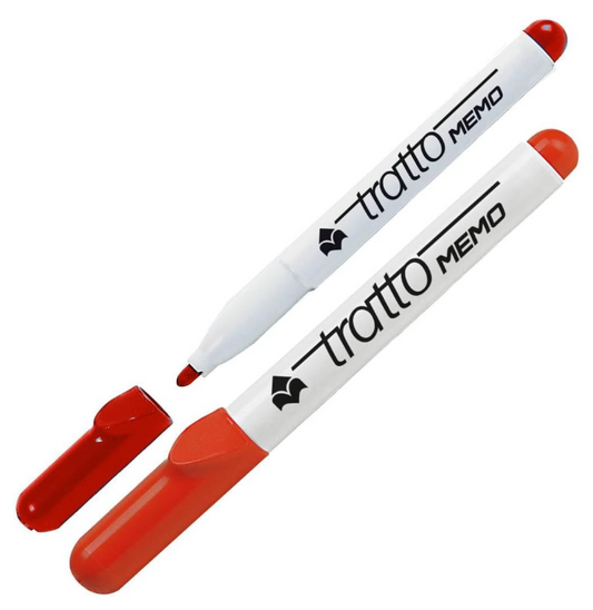 Pennarello a secco Rosso, punta tonda 2,5mm per lavagne cancellabili - Tratto Memo Fila