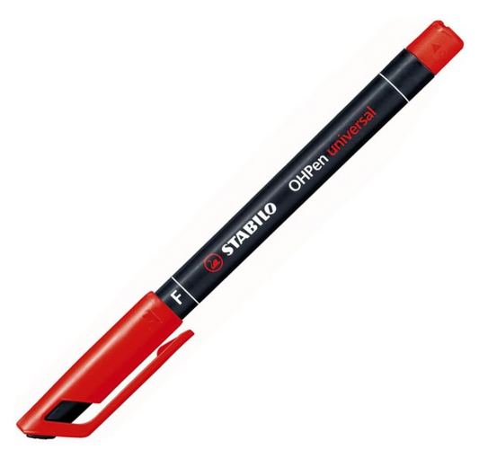 Marcatore - STABILO OHPen universal Permanente - Tratto Fine (0,7 mm) - Rosso