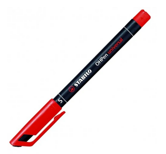 Marcatore - STABILO OHPen universal Permanente - Tratto Superfine (0,4mm) - Rosso