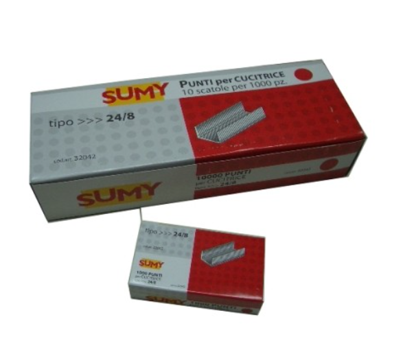 Punti per cucitrice 24/8 confezione 1000 punti