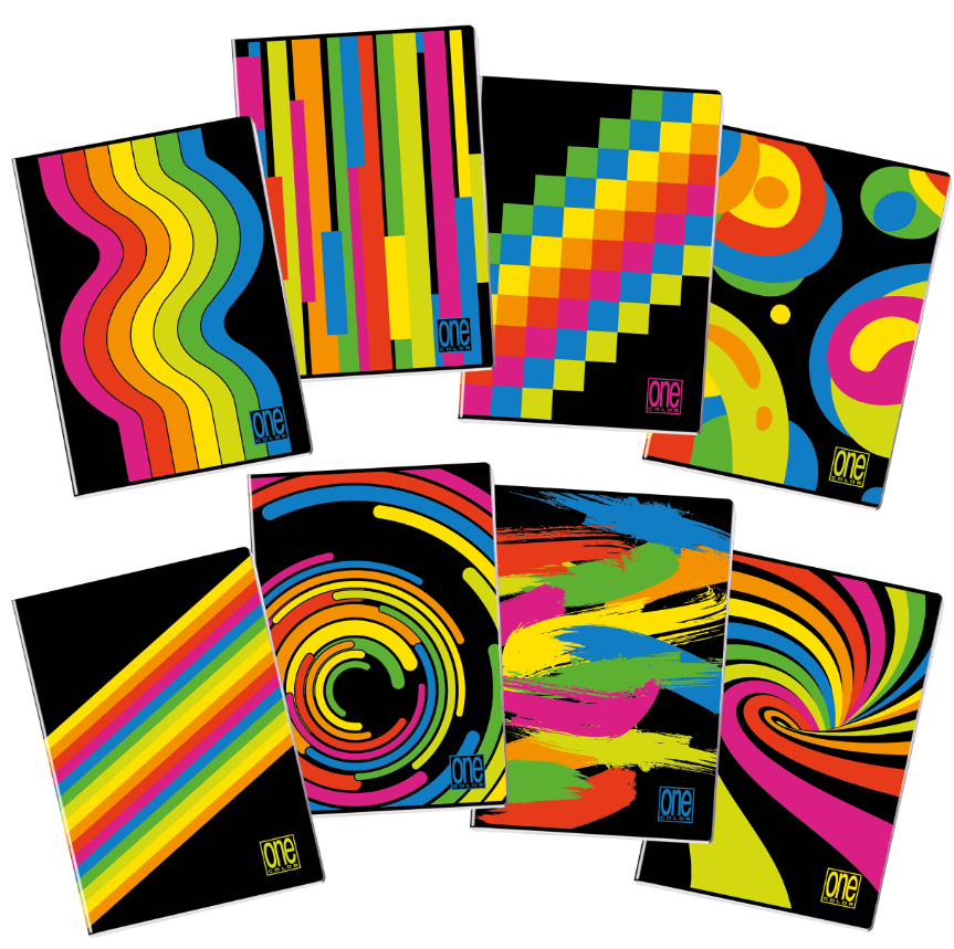 Quadernone A4 Rigatura 1 RIGO 80gr BLACK&FLUO