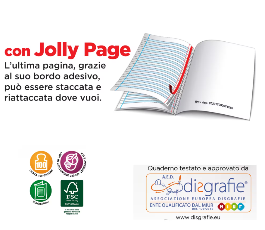 Quadernone A4 Rigatura 0Q Disgrafici