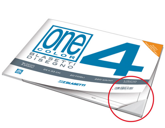 Album da disegno F4 Liscio Riquadrato 20 fg 24x33cm 220gr