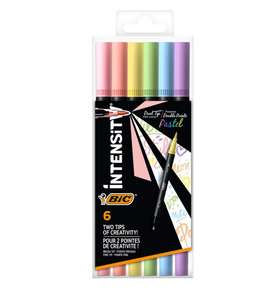 Pennarelli Bic Intensity Dual Tip Brush Pastel