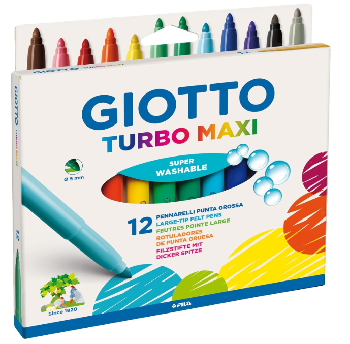 Astucci 12 Pennarelli Turbo Maxi Giotto