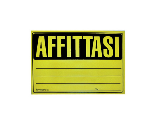 Cartello Affittasi 23x33cm