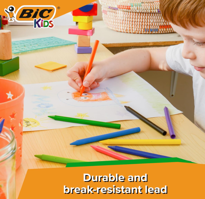 Colori a cera da 24 BIC PLASTICDECOR