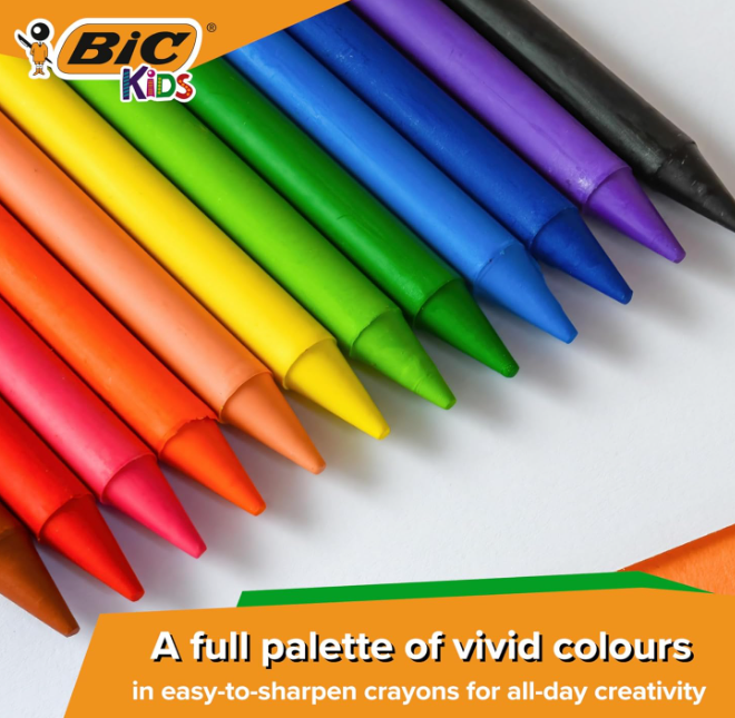 Colori a cera da 24 BIC PLASTICDECOR