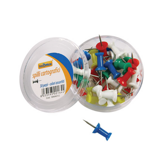 Spilli cartografici a clessidra confezione da 30 pezzi