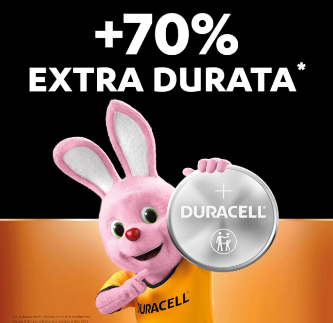 Batteria Duracell al Litio 3V confezione 2 pezzi
