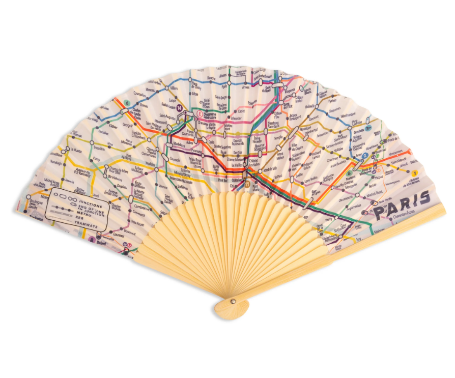 Ventaglio mappa dei mezzi di trasporto di Parigi