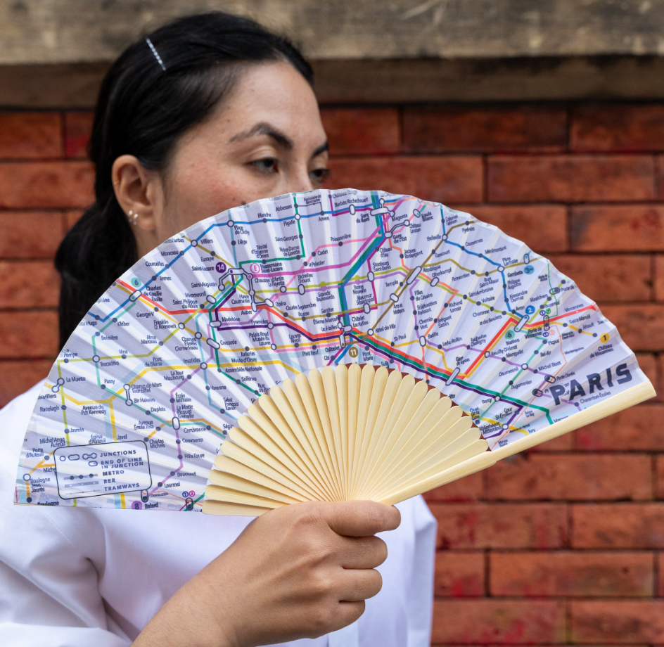 Ventaglio mappa dei mezzi di trasporto di Parigi