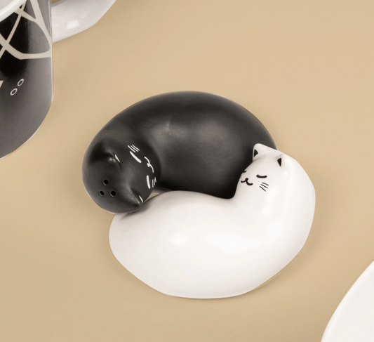 Porta sale e pepe Gatti Bianco e Nero