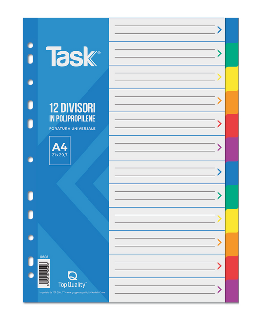Divisori a Foratura Universale A4 12 Tasti – 6 Colori