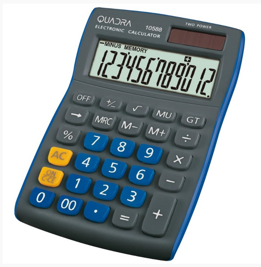 Calcolatrice 12 Cifre + ricarica solare