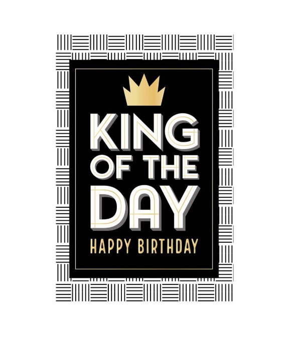 Biglietto doppio + busta augurale Compleanno King of the Day