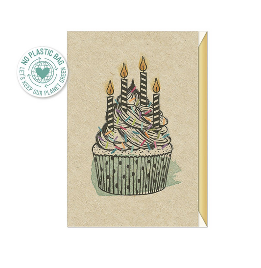 Biglietto doppio + busta augurale Compleanno