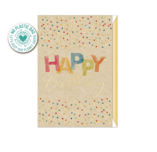 Biglietto doppio + busta augurale Compleanno