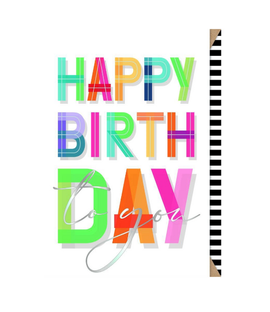 Biglietto doppio + busta augurale Compleanno