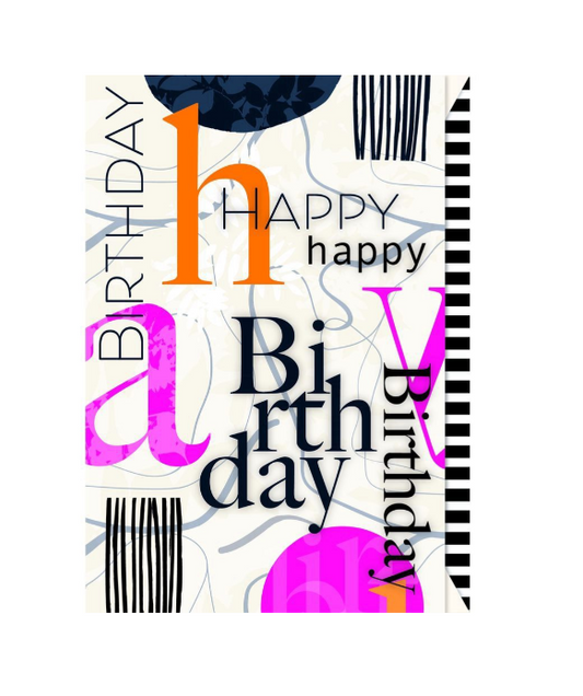 Biglietto doppio + busta augurale Compleanno