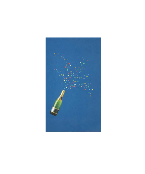 Biglietto Augurale Origami Spumante Auguri