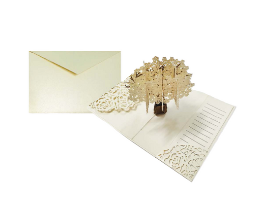 Biglietto Augurale Origami Albero Della Vita