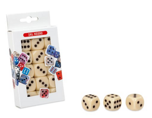 Dadi da gioco Puntati Avorio da 22mm