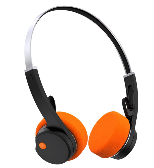 Cuffie anni 80  Mondo Freestyle Defunc wireless nere - arancio