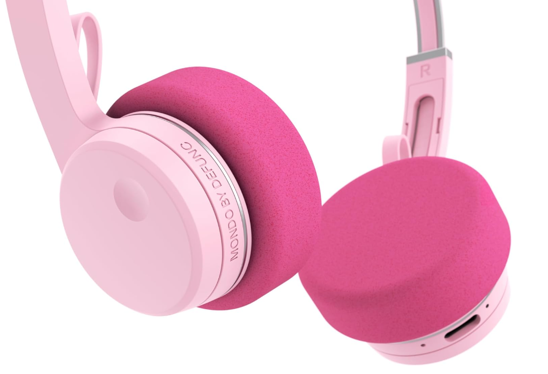 Cuffie anni 80 Mondo Freestyle Defunc wireless Rosa