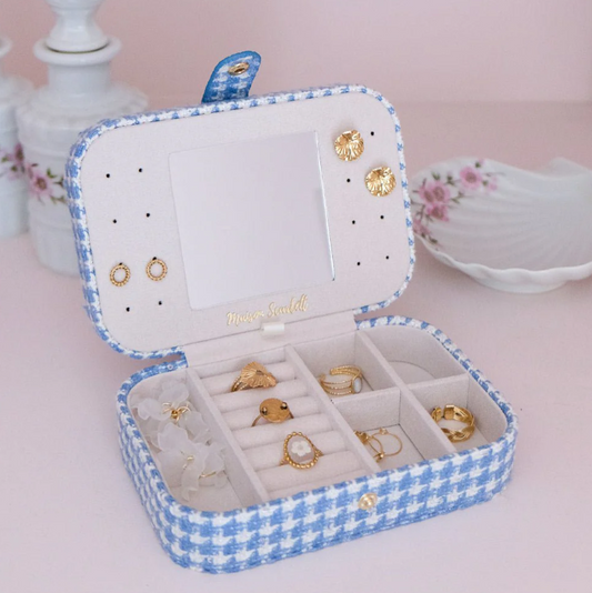 Portagioie Brigitte - Tweed Blu Maison Scarlett