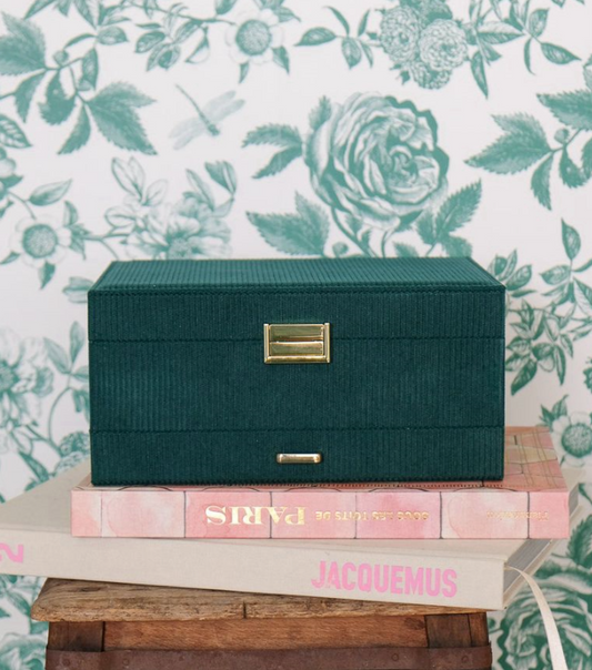 Portagioie Denise - Corduroy Verde Scuro Maison Scarlett