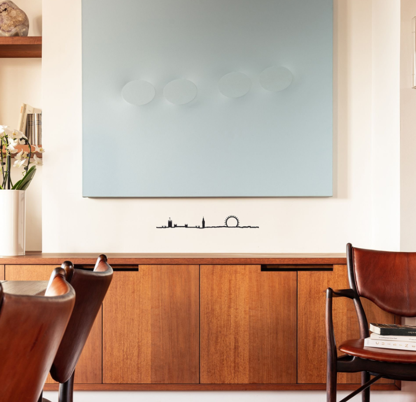 Skyline Londra Profilo in Acciaio Nero 50cm