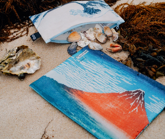 Set 3 pezzi Zip Pockets KATSUSHIKA HOKUSAI - Loqi®