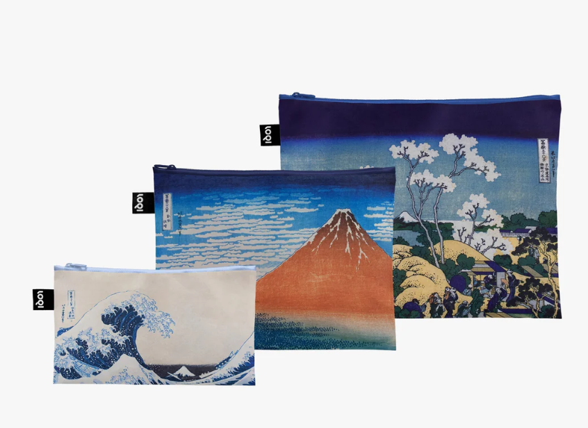 Set 3 pezzi Zip Pockets KATSUSHIKA HOKUSAI - Loqi®
