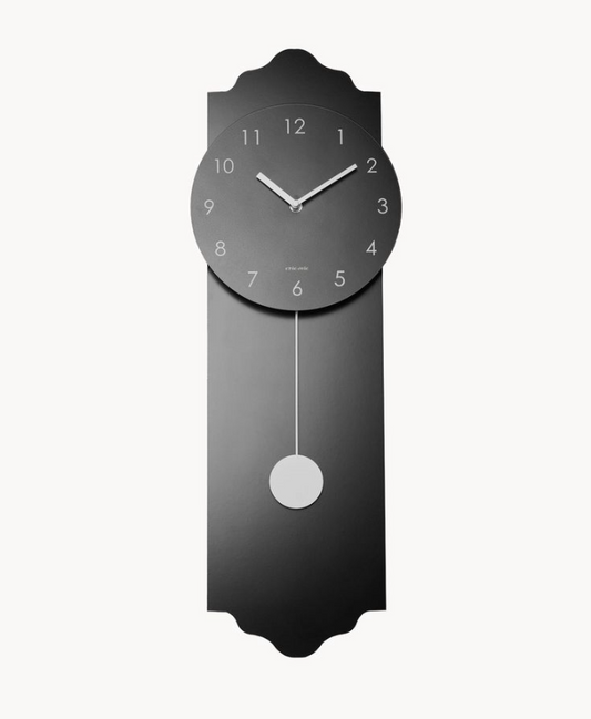 Orologio a pendolo moderno 24x70cm Nero/Bianco Chic Mic