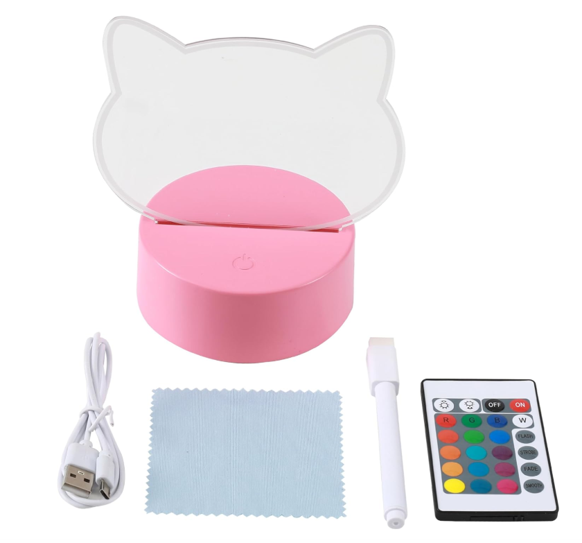 Lampada a lavagna scrivibile e cancellabile DIY CAT