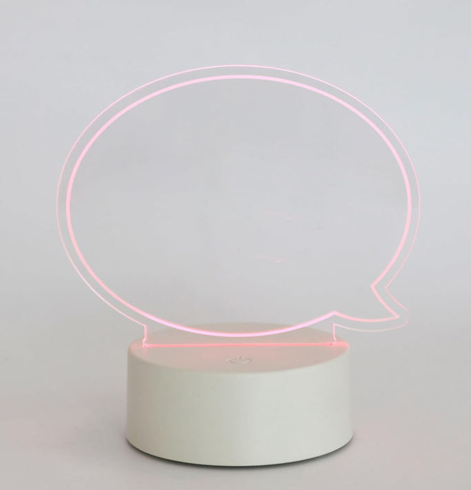 Lampada a lavagna scrivibile e cancellabile DIY Fumetto