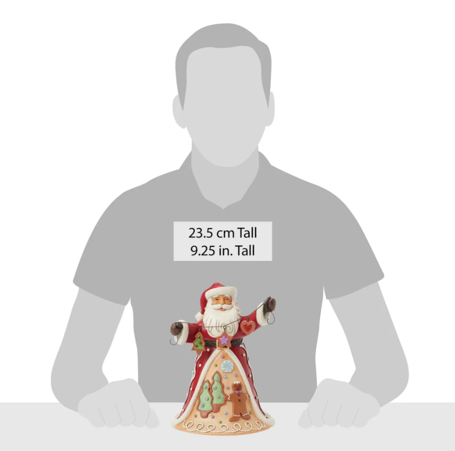 Statuetta Babbo Natale Ghirlanda Pan di Zenzero - Jim Shore