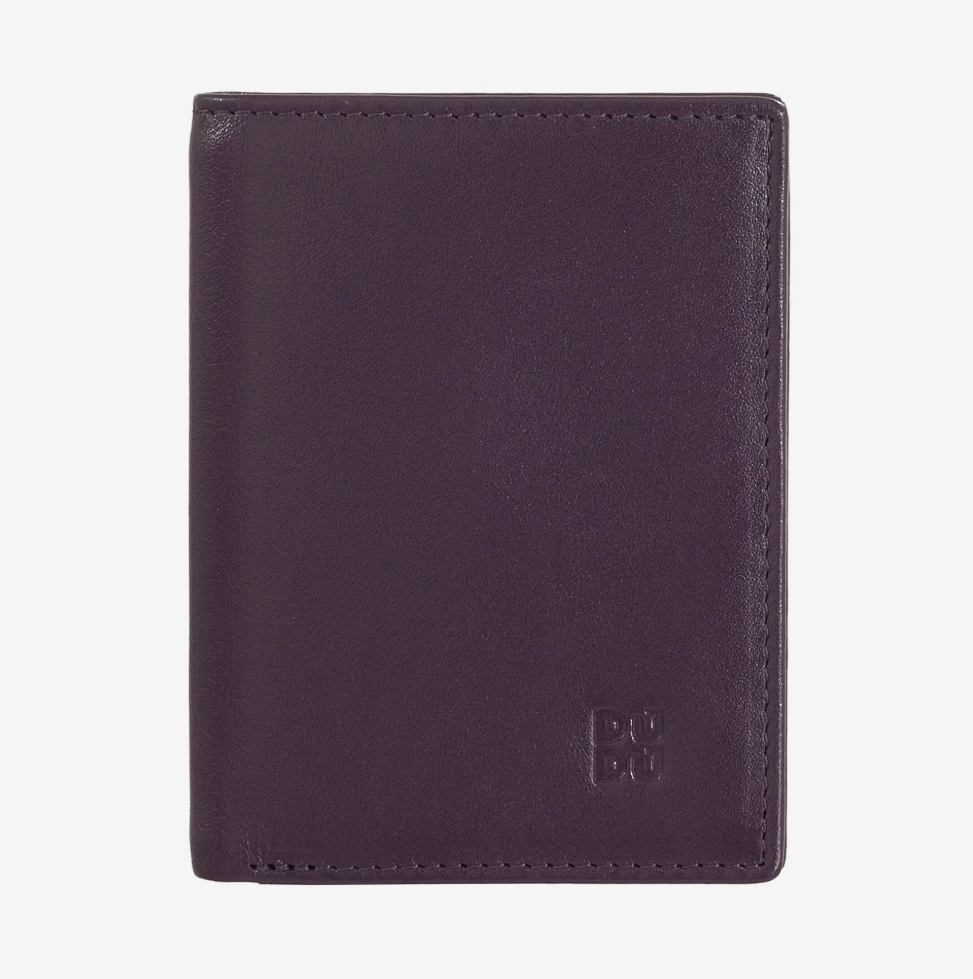 Portafoglio uomo slim piccolo in pelle RFID Purple - Rodi - DùDù