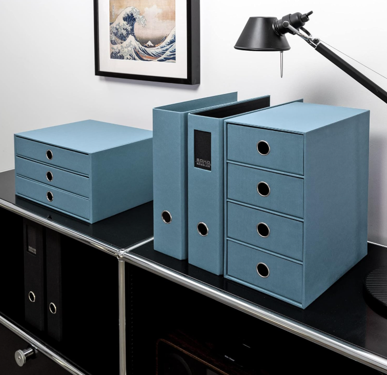 Box archivio 4 cassetti SOHO 175x310x250 Denim