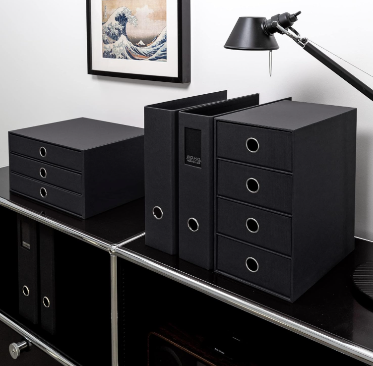 Scatola a 3 cassetti SOHO A4 Nero