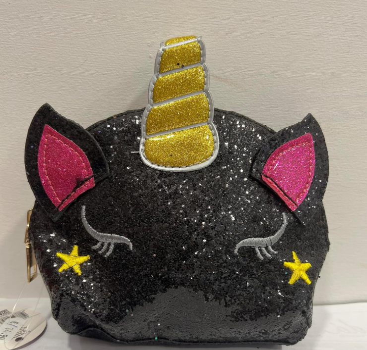 Pochette con tracolla Unicorno Nera